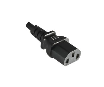 Cold appliance cable C13 to C14, YP-32/YC-12 LSZH, 1mm², extension, VDE, black, length 1,00m