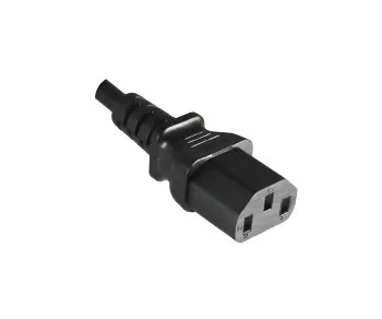 Cable IEC C13 a C14, YP-32/YC-12 LSZH, 1mm², prolongación, VDE, negro, longitud 1,00m