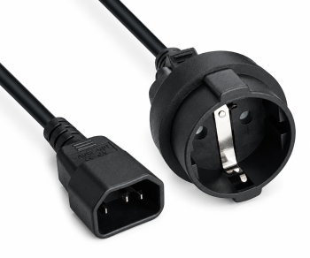 Netz Adapter Kabel C14 auf Schutzkontaktbuchse