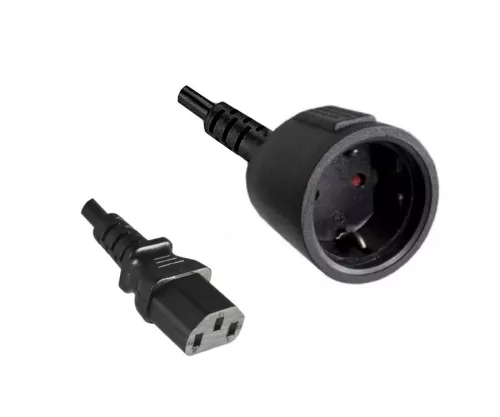 Netz Adapter Kabel C14 auf Schutzkontaktbuchse