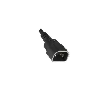 Câble adaptateur réseau C14 sur prise de terre, adaptateur UPS, H05VV-F 0,75mm², noir, longueur 1,00m