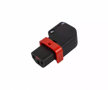 IEC-LOCK IEC60320-C13-stekker, rechts- of linkshandig, voor montage met vergrendelingsmechanisme