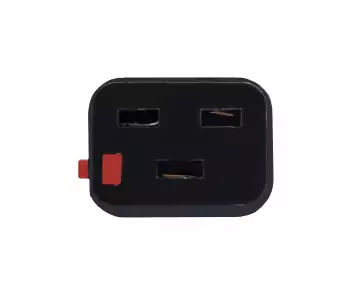 Netzkabel Europa CEE 7/7 90° auf C19, 1,5mm², mit Verriegelung, VDE, schwarz, Länge 2,00m