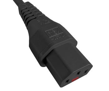 Tīkla kabelis England UK tipa G 5A uz C13, ar slēdzeni, 1.00mm², apstiprinājums: BSI vai ASTA, melns, garums 2.00m
