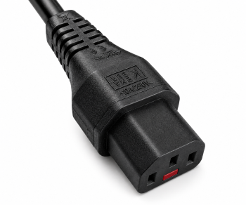 Cabo de rede England UK tipo G 5A para C13, com bloqueio, 1,00mm², aprovação: BSI ou ASTA, preto, comprimento 2,00m