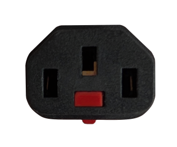 Cabo de rede eléctrica América EUA NEMA 5-15P, tipo B para C13, com mecanismo de bloqueio, aprovações: UL/CSA, preto, comprimento 2,00m