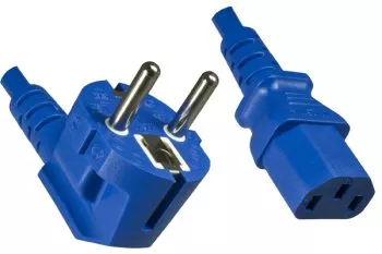 Power Cable Schuko CEE 7/7 to C13, 3.00m - Blue