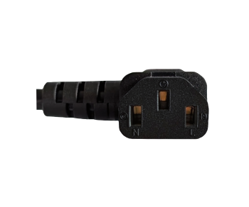 Netzkabel CEE 7/7 90° auf C13 90° rechts, 1mm², VDE, schwarz, Länge 5,00m