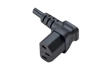 Power Cord CEE 7/7 90° to C13 90°, 1mm², VDE, black, length 5,00m
