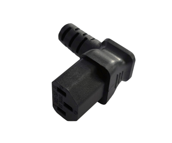 Netzkabel CEE 7/7 90° auf C13 90°, 1mm², VDE, schwarz, Länge 5,00m