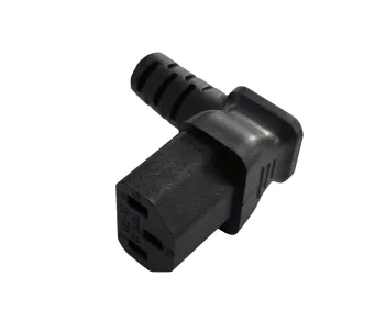 Câble secteur CEE 7/7 90° sur C13 90°, 0,75mm², VDE, noir, longueur 1,80m