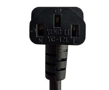 Netzkabel CEE 7/7 90° auf C13 90°, 1mm², VDE, schwarz, Länge 5,00m