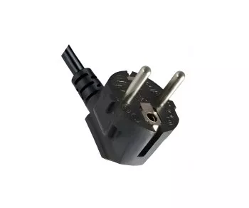 Netzkabel CEE 7/7 90° auf C13 90°, 1mm², VDE, schwarz, Länge 3,00m