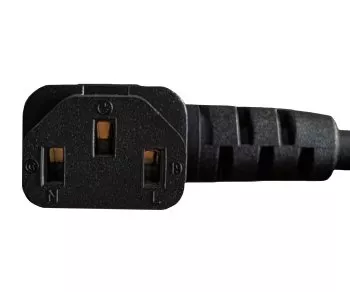 Síťový kabel CEE 7/7 90° na C13 90° vlevo, 1mm², VDE, černý, délka 3,00m