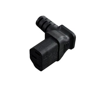 Netzkabel CEE 7/7 90° auf C13 90° u/o, 1mm², VDE, schwarz, Länge 3,00m