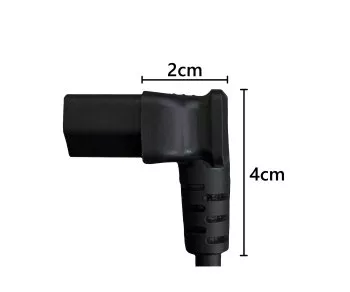 Netzkabel CEE 7/7 90° auf C13 90° u/o, 1mm², VDE, schwarz, Länge 3,00m