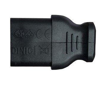 Netzkabel CEE 7/7 90° auf C13 90° u/o, 1mm², VDE, schwarz, Länge 3,00m