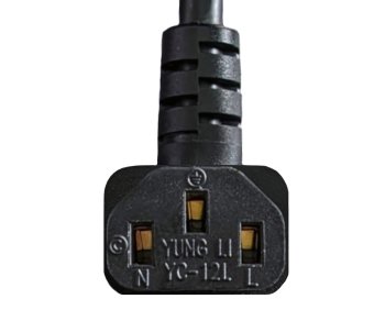 Netzkabel CEE 7/7 90° auf C13 90° u/o, 1mm², VDE, schwarz, Länge 3,00m