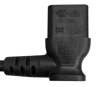 Maitinimo kabelis Australija, I tipo, C13 90°, 0,75 mm², SAA, juodas, 1,80 m ilgio