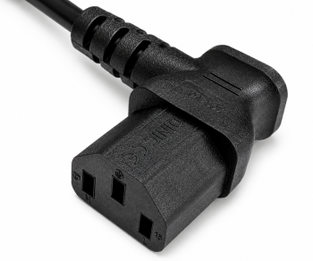 Cablu de alimentare Australia tip I la C13 90°, 0.75mm², SAA, negru, lungime 1.80m