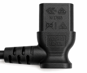 Cablu de alimentare Australia tip I la C13 90°, 0.75mm², SAA, negru, lungime 1.80m