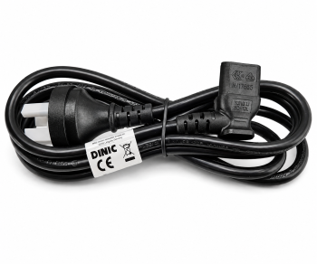 Cablu de alimentare Australia tip I la C13 90°, 0.75mm², SAA, negru, lungime 1.80m