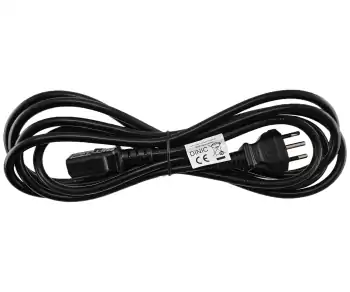 Maitinimo kabelis Brazilijos N-C13 tipo, 1 mm², INMETRO, juodas, 3,00 m ilgio