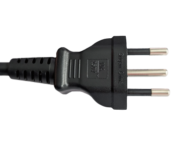 Virtajohto Brasilia tyyppi N-C13, 1mm², INMETRO, musta, pituus 5.00m.