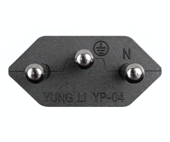 Virtajohto Brasilia tyyppi N-C13, 1mm², INMETRO, musta, pituus 5.00m.