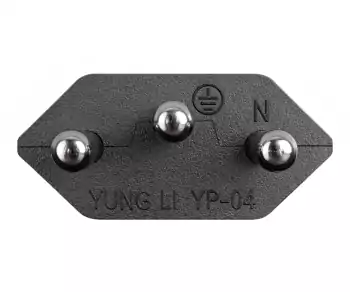 Maitinimo kabelis Brazilijos N-C13 tipo, 0,75 mm², INMETRO, juodas, 1,80 m ilgio