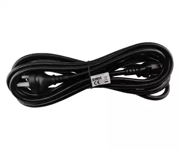 Toitekaabel Hiina tüüp I kuni C13, 1,5 mm², tüübikinnitus: CCC, must, pikkus 5,00 m.