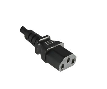 Netzkabel Dänemark Typ K 90° auf C13, 1mm²