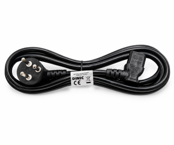 Cablu de rețea Danemarca tip K 90° la C13 90°, 0,75mm², omologări: VDE/DEMKO, negru, lungime 1,80m