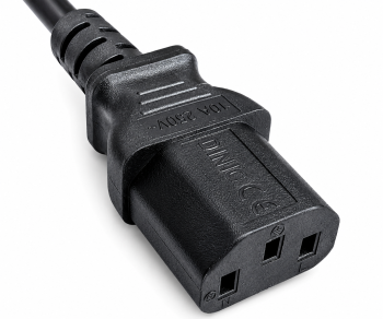 Netzkabel Dänemark Typ K 90° auf C13, 0,75mm²,