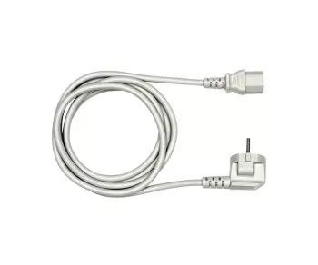 Power cord Europe CEE 7/7 to C13, 0.75mm², 1.8m CEE 7/7 90°/IEC 60320-C13, VDE, gray
