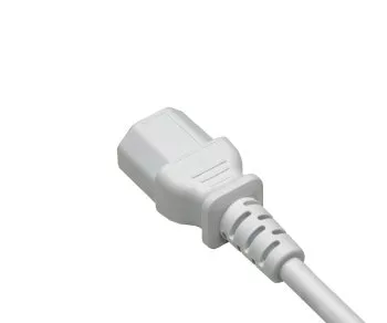 Power cord Europe CEE 7/7 to C13, 0.75mm², 1.8m CEE 7/7 90°/IEC 60320-C13, VDE, gray