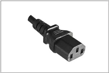 Power cable Italy type L to C13, 1mm², approval: IMQ, black, length 3.00m