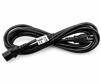 Verkkokaapeli Italia tyyppi L-C13, 1mm², hyväksyntä: IMQ, musta, pituus 5.00m.