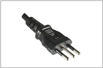 Power cable Italy type L to C13, 0,75mm², approval: IMQ, black, length 1.80m