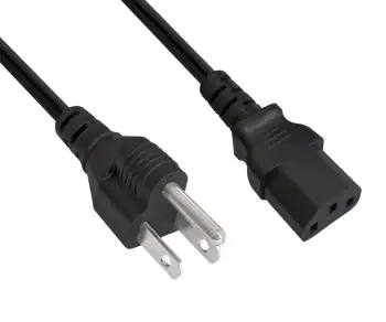 Mains cable Japan type B to C13, 0.75mm², approvals: JET/PSE, VCTF, black, length 1.80m