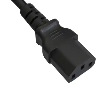 Mains cable Japan type B to C13, 0.75mm², approvals: JET/PSE, VCTF, black, length 1.80m