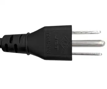Mains cable Japan type B to C13, 0.75mm², approvals: JET/PSE, VCTF, black, length 1.80m