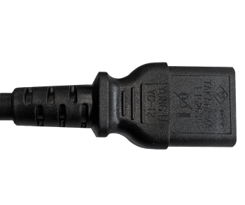 Cabo de rede eléctrica HYBRID Japão/América EUA tipo B para C13, AWG18, VCTF/SJT, aprovações: PSE/JET/UL, preto, comprimento 1,80m