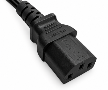 Verkkokaapeli Korea tyyppi CEE 7/4 - C13, 1mm², hyväksyntä: KTL, musta, pituus 5.00m.