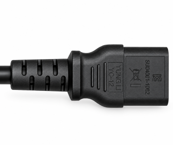 Verkkokaapeli Korea tyyppi CEE 7/4 - C13, 1mm², hyväksyntä: KTL, musta, pituus 5.00m.