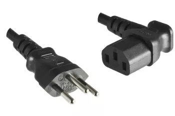 Power Cable for Switzerland with 90° Sideways