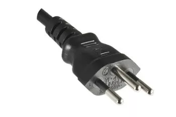 Power Cable for Switzerland with 90° Sideways