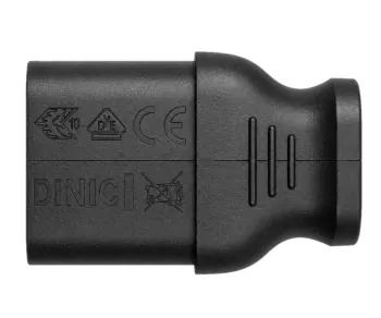 Cablu de rețea Elveția tip J (parțial izolat) la C13 90°, 0,75mm², omologare: SEV, negru, lungime 1,80m