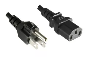Power cable Taiwan type B to C13, 1,25mm², Approval: BSMI, black, length 1,83m
