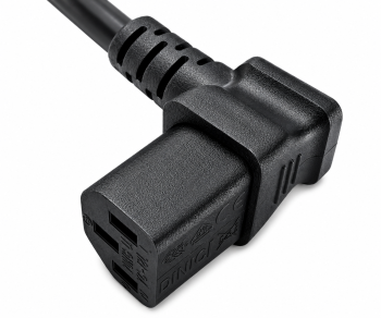 Καλώδιο δικτύου Αγγλίας τύπου G 10A σε C13 90°, 0.75mm², εγκεκριμένο: ASTA / SASO /HK και Singapore SM, μαύρο, μήκος 1.80m